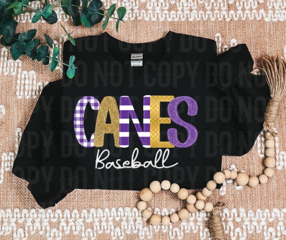 CANES Mixed faux Embroidery (Will not have sport under it)