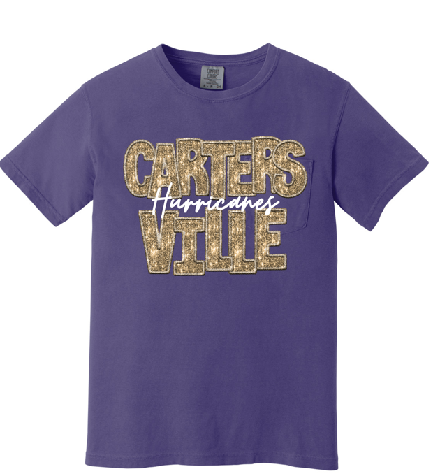 Cartersville Hurricanes  Faux Sequin