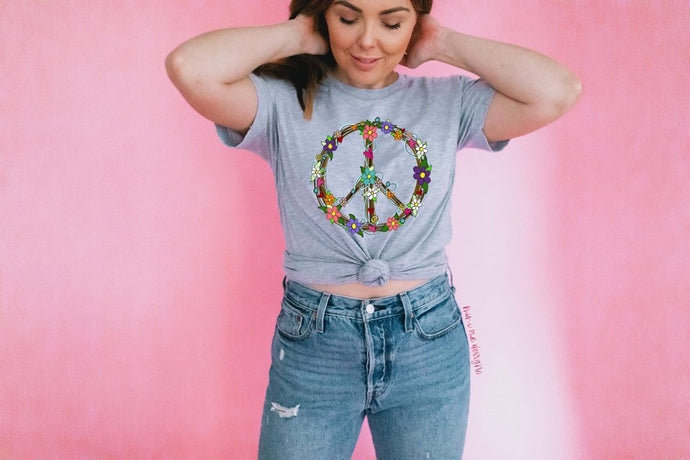 Floral Peace Sign