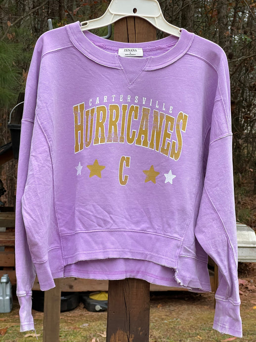 Cartersville Hurricanes on Lavender Sweatshirt