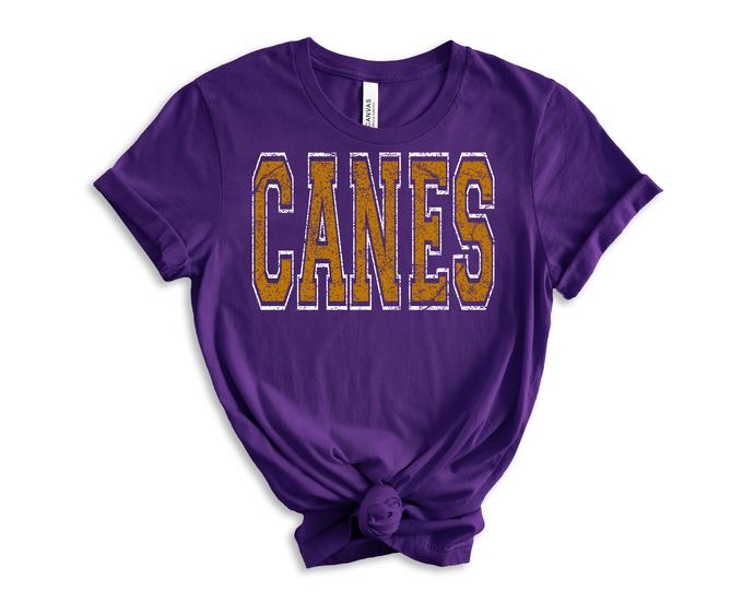 Distressed CANES gold