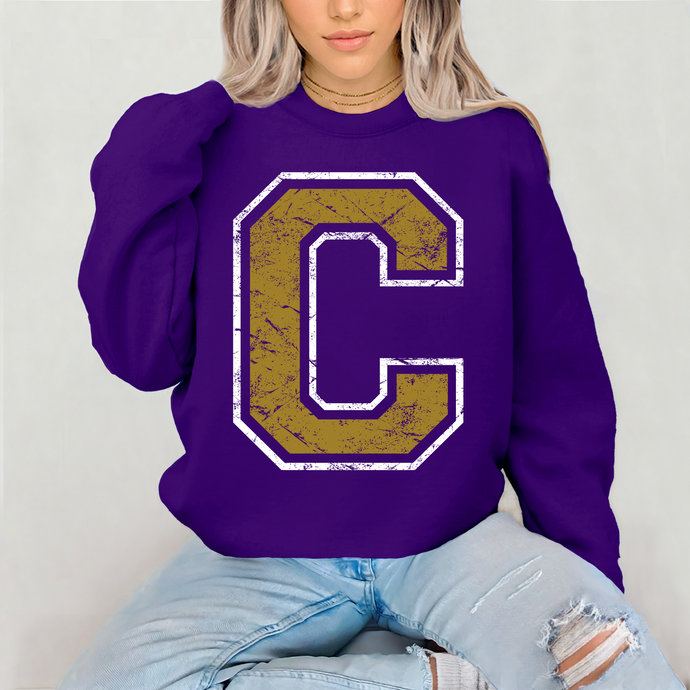 Distressed C Vegas Gold