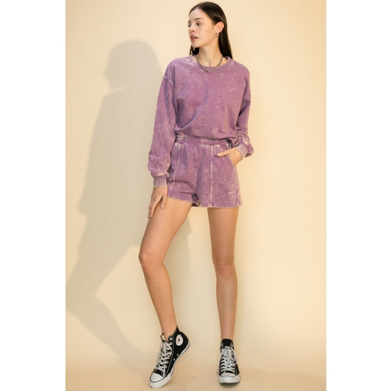 Purple Rain Cropped Sweatshirt