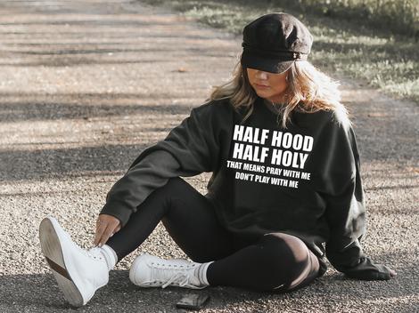 Half holy discount half hood sweatshirt