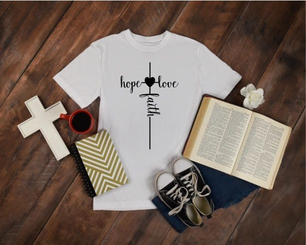 Hope Love Faith Cross